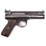 A post war pre 1958 .22” Webley Senior air pistol, batch number 371 (2371 beneath left grip),