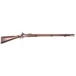 A .577” Volunteer 3 band Enfield percussion rifle by London Armoury Co, barrel 39” with London
