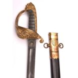 A good scarce mid 19th century naval officer’s sword of the Royal Dockyard Battalion, by Henry