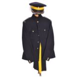 The blue dress uniform of Maj Henry Tufnell, Sussex Yeomanry, c 1939, comprising peaked cap with
