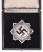 A scarce Third Reich German Cross 1st Class, pin marked “1”, in case of issue. GC £280-300.