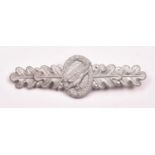 A Third Reich Luftwaffe Combat clasp, die struck alloy marked on reverse “A”. VGC £40-60.