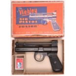 A post war pre 1958 .177” Webley Junior air pistol, batch number 221, with adjustable rearsight, GWO