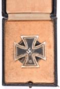 A Third Reich Iron Cross 1st Class, screw back fitting, in case of issue. GC (case worn) £80-100.
