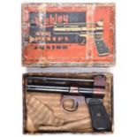 A post 1958 .177” Webley Junior air pistol, batch number 1242. GWO & clean condition, retaining