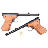 A pair of .177” “Original” Mod 2 pop out air pistols, chamber markings differ slightly, one