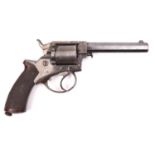 A 5 shot .38” rimfire Tranter double action revolver, octagonal barrel 5” engraved “T. CONWAY, 15