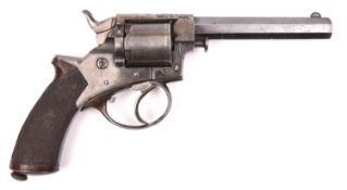 A 5 shot .38” rimfire Tranter double action revolver, octagonal barrel 5” engraved “T. CONWAY, 15