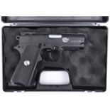 A .177” Umarex Colt Defender CO2 multi shot BB pistol, number 11H02169. GWO & New Condition; in