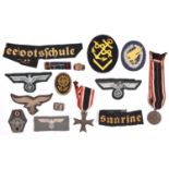 Third Reich medals and insignia: War Merit Cross 2nd class without swords (worn); War Merit medal; 2