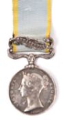 Crimea, 1 clasp Sebastopol (officially impressed W. Fry Gr & Dr 3rd Btn Rl Art), GF-NVF, (some