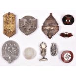 Third Reich badges: four “tinnies”, Deutsches Jugendfest 1936, Kneistag Grafschaft Hoya Bassum 1937,