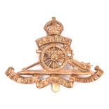 An OR’s cap badge of the West Riding Royal Horse Artillery, GC (the motto scroll slightly mis-