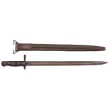 An American Model 1917 bayonet for the P14 rifle, the blade with Winchester maker’s mark. QGC (the