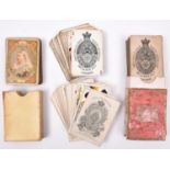 4 sets of playing cards: Victorian 3rd Dragoon Guards by De LaRue & Son; Victoria Diamond Jubilee