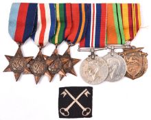 Seven: 1939-45 star, F&G star, Pacific star, Burma star, Defence, War, Dunkirk 1940 commemorative