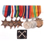 Seven: 1939-45 star, F&G star, Pacific star, Burma star, Defence, War, Dunkirk 1940 commemorative