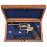 A 7 shot .320” rimfire Tranter 1863 patent single action revolver, octagonal barrel 3½” engraved “E.