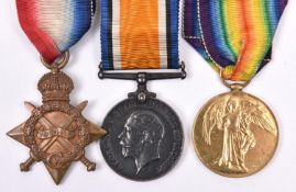 Three: 1914-15 star, BWM, Victory(1791 Cpl (later Pte) P S Shaw S Lan R) GVF/EF. Recipient reduced