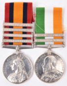 Pair: QSA, 4 clasps, CC, OFS, Trans, L Nek, ghost dates just visible (engraved 1970 Pte W Lythall,