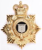 An Elizabeth II band helmet plate of The Royal Army Ordnance Corps, Ordnance shield to centre and