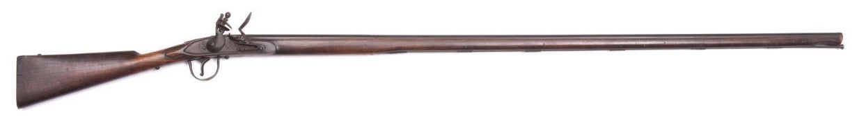 A 30 bore flintlock trade gun,68” overall, barrel 52” with octagonal breech and B’ham proofs; the