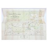 A pre WWI War Office map on linen of the “Peninsula of Gallipoli and the Asiatic shore of the