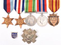 Four:1939-45 star, F&G star, Defence, War (un-named as issued), GVF, with a Dunkirk medal (issued