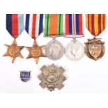 Four:1939-45 star, F&G star, Defence, War (un-named as issued), GVF, with a Dunkirk medal (issued