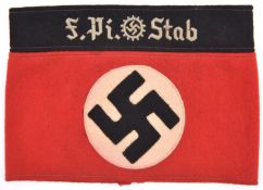 A Third Reich DAF Festung Pioneer felt armband. VGC £60-80.