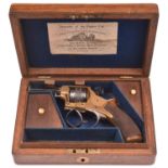 A 5 shot .297” rimfire Tranter’s Patent double action revolver, octagonal barrel 2½” engraved “H.