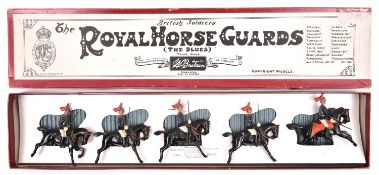 Britains British Soldiers The Royal Horse Guards (The Blues) No.2. Comprising 5 mounted, Officer
