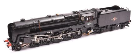 An Aster with Accucraft Gauge One live steam spirit fired BR Class 9F 2-10-0 tender locomotive. A