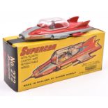 One of the rarest Budgie Toys. A Gerry Anderson 'Supercar'. In red and silver, complete with plastic