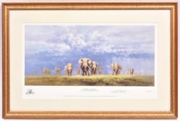 3x David Shepherd signed prints of elephants. All well framed and mounted. 'A Celebration of