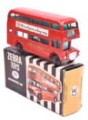 Zebra Toys (Benbros) London Transport Routemaster Bus in red with 'FINA Petrol Goes a Long Way'