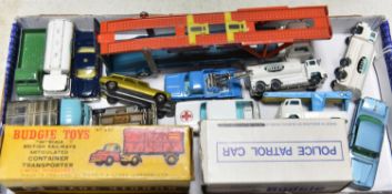 A Small Quantity of Various Makes. A Budgie Wolseley Police Patrol Car in light blue and white. Plus