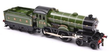 A Hornby O gauge electric No.2 Special LNER Class D49 4-4-0 tender locomotive for 3 rail running.