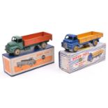2 Dinky Toys. Comet Wagon with Hinged Tailboard (532). In green with orange body and cream wheels.