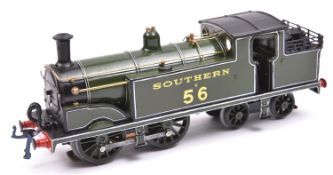 An O gauge brass kitbuilt Southern Railway Class M7 0-4-4T locomotive, 56. Well finished and with