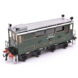 An O gauge brass/tinplate scratch/kitbuilt British Thompson Houston Company (BTH) Bo-Bo diesel-