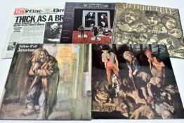 5x Jethro Tull 12" vinyl albums. Thick As A Brick 1972, CHR 1003 A-3U. Aqualung 1971, ILPS 9145 A-