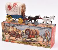 Benbros Qualitoy Covered Wagon. An American Wild West style 'Buffalo Bill's' horse drawn covered