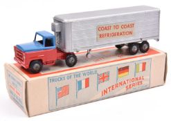 Morestone International Series 'Trucks of The World' Refridge Truck. Tractor unit in mid blue and