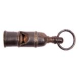 An L&NWR Railway guard's horn whistle. Engraved with L&NWR underneath. VGC for age. £40-60