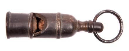 An L&NWR Railway guard's horn whistle. Engraved with L&NWR underneath. VGC for age. £40-60