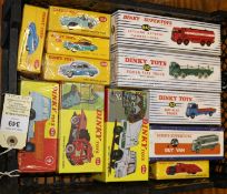 12 Atlas Dinky. Leyland Octopus Tanker ESSO (943). Foden Flat Truck with Chains (905). Guy Flat