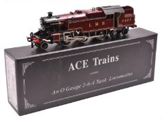 An Ace Trains O gauge LMS 2-6-4T 'Tilbury Tank' locomotive, 2465, in lined maroon livery. For 3 rail