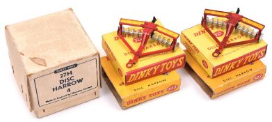 A Trade Box (27H) 4-item Disc Harrow. Containing 4 individually boxed items. Trade box GC-VGC, 2