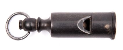 A scarce North Staffordshire Railway guard's horn whistle. Engraved with NSR underneath. VGC for